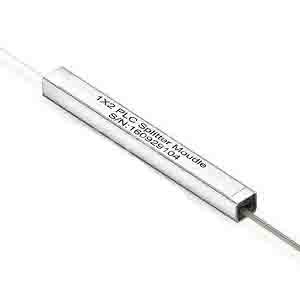 PLC razdjelnik vlakana 1x2 čelična cijev Singlemode G657A1 golo vlakno 250μm, bez konektora