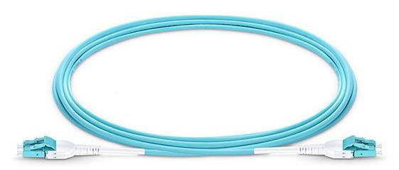 LC UPC LC LC UPC Duplex 3.0mm PVC (OFNR) OM4 Multimode Uniboot Fiber Patch Cable