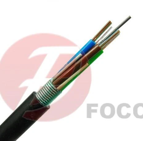 Stranded Loose Tube Fiber Ribbon Cable With Steel Tape GYDTS
