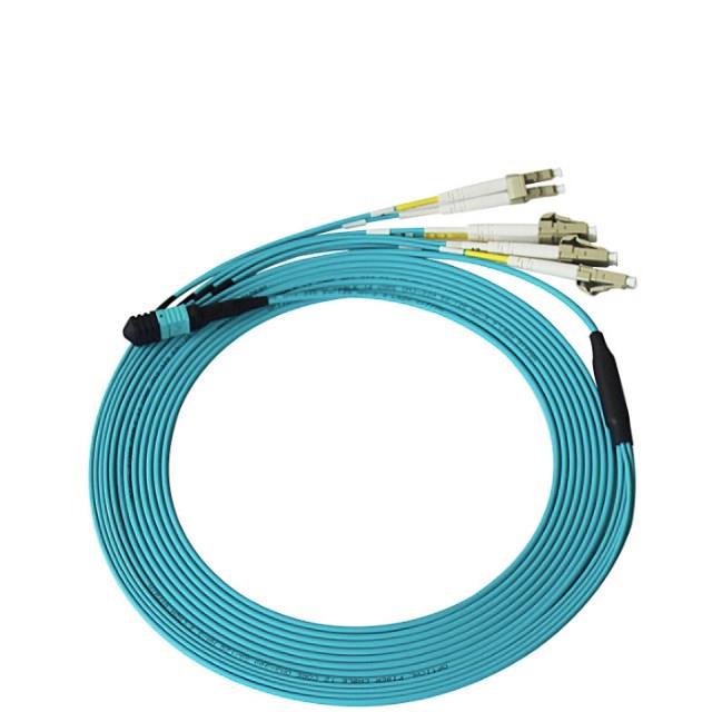 OFNR,Low Insertion Loss, Cable Diameter 3.5mm MPO Male To 12 LC Duplex 24 Fibers OS2 9/125 Singlemode